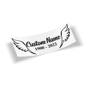 Custom Memorial Angel Wings Sticker