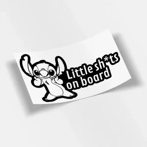 Stitch Little Shts On Board Sticker