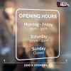 Opening Hours Vinyl Decal