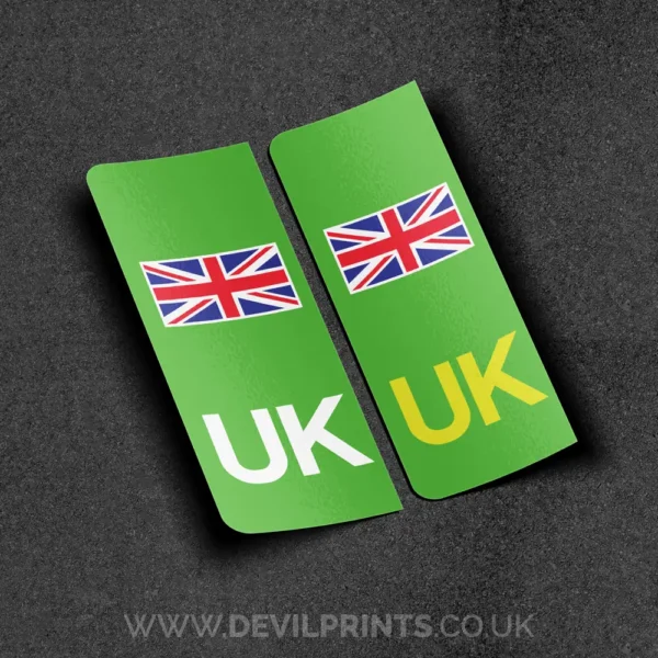 UK Electric Number Plate Sticker