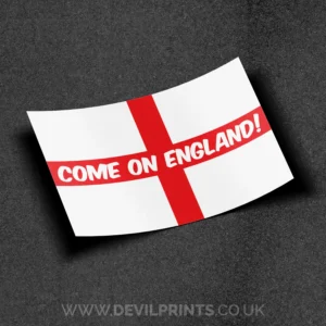 Come On England Flag Stickers